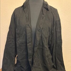 Tianello Black Lightweight Shirt Jacket Versatile Style